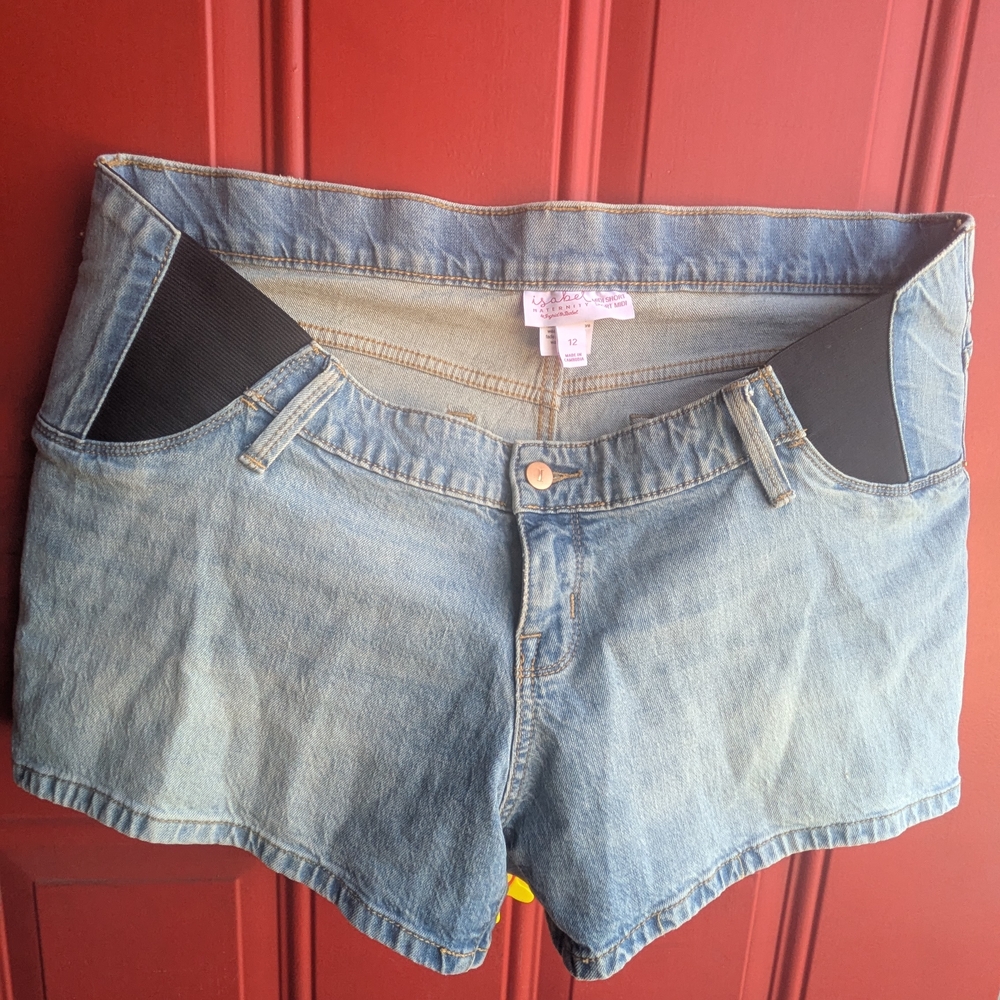 Isabel Maternity by Ingrid & Isabel Light Blue Jean Shorts